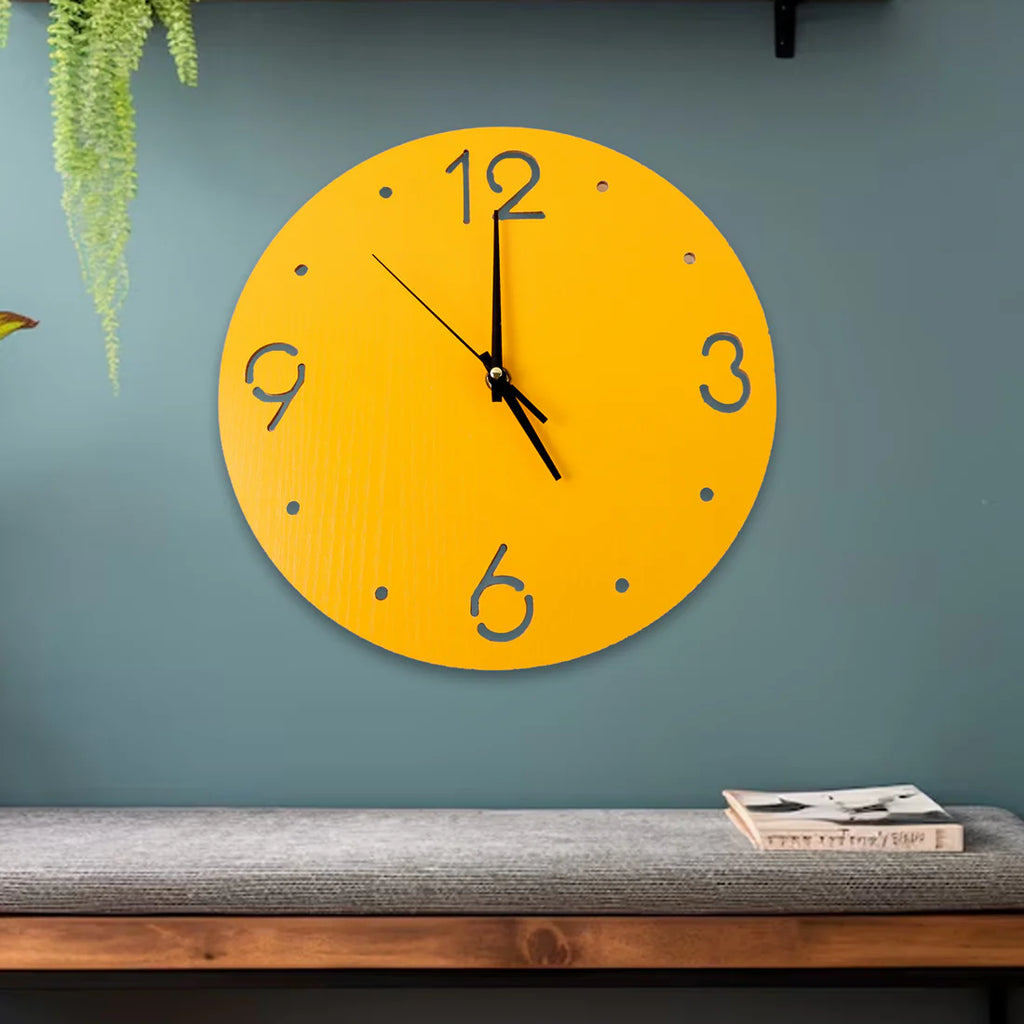 Contemporary Minimal Wall Clock - Blue Color