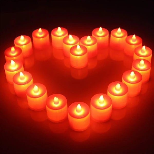 Electrical Candles Diya LED Tea Light, Diwali(1 Pc / Red)