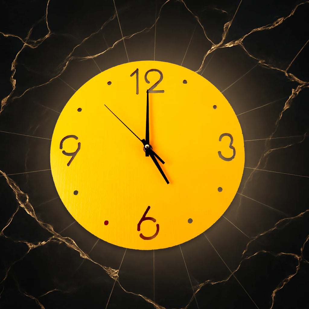 Contemporary Minimal Wall Clock - Blue Color