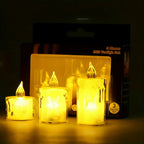 Crystal Melt Trio | Set of 3 pc light Candles, Create Atmosphere Candles Tea Lights, Diwali