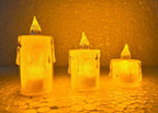 Crystal Melt Trio | Set of 3 pc light Candles, Create Atmosphere Candles Tea Lights, Diwali